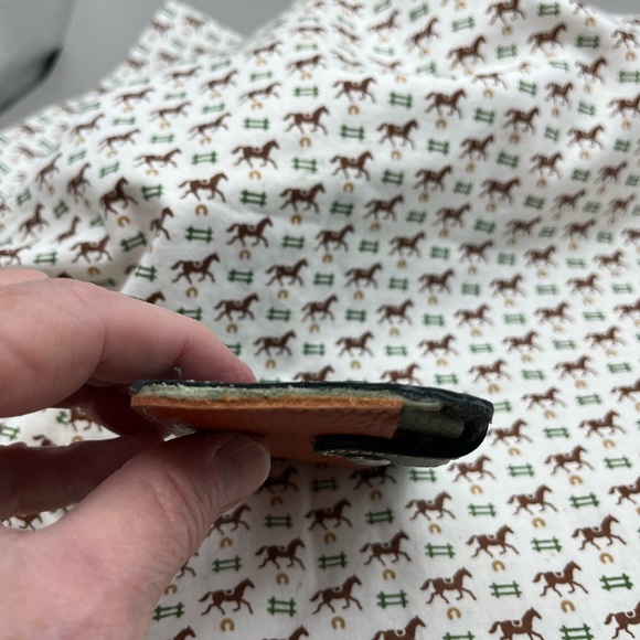 5201-AAT Leather Business Mini Credit Card Holder Green, Blue, Orange New - Picture 8 of 9